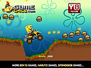 Флеш игра онлайн Губка Боб на квадроцикле / SpongeBob ATV
